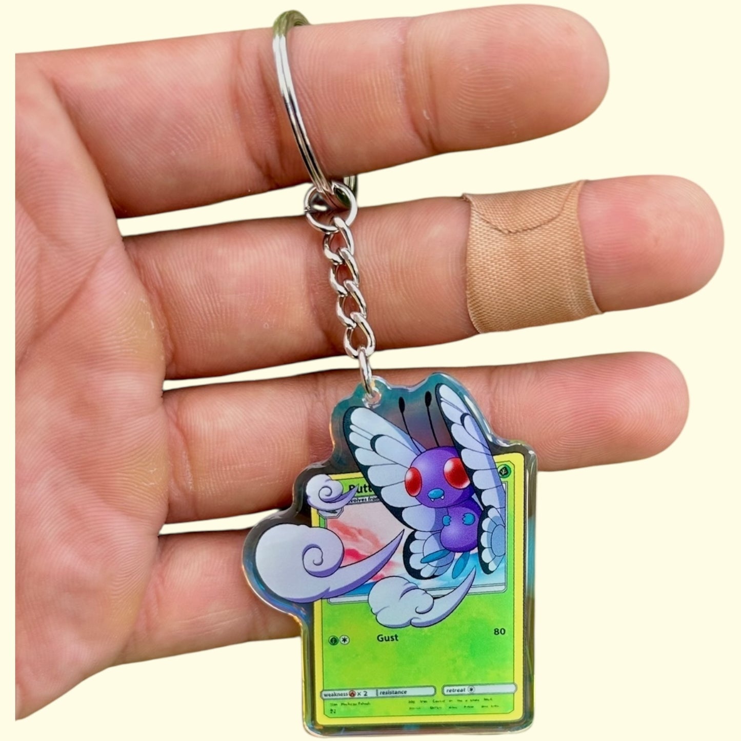 Butterfree card keychain